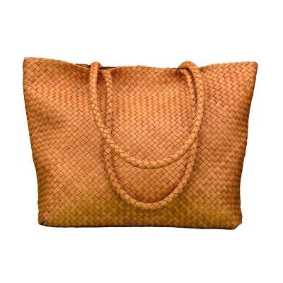 India leather shopper, cognac leather, danish design