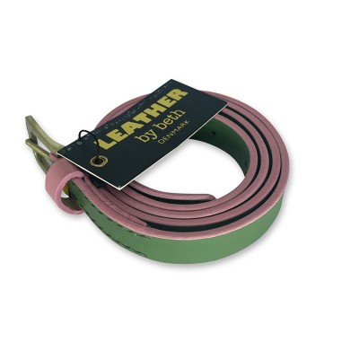 'Smile at me' Gürtel, Grün/Rosa