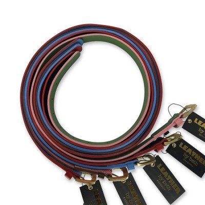 'Smile at me' Gürtel, Rot/Hellblau