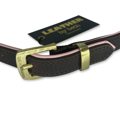 CITYWALK bælte, cognac/pink læder, dansk design