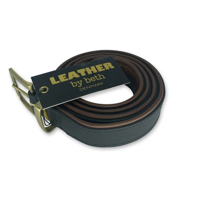 CITYWALK bælte, sort/cognac læder, dansk design