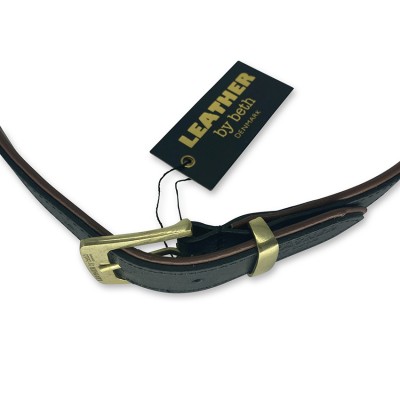 CITYWALK bælte, sort/cognac læder, dansk design