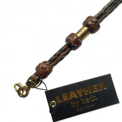 MG Lanyard, cognac/darkgreen