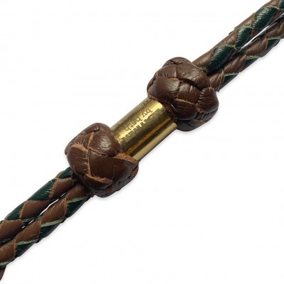 MG Lanyard, cognac/darkgreen