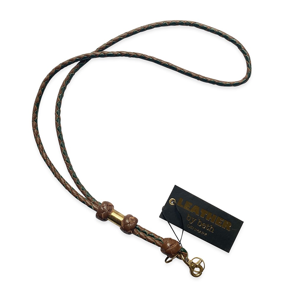 MG Lanyard, cognac/darkgreen