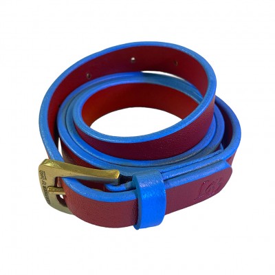 'Smile at me' belt, red/lightblue