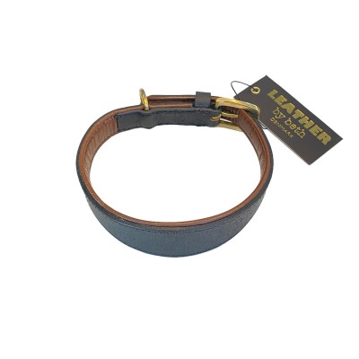 Windhund Hundehalsband, Schwarz/Cognac, dänisches Design