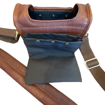 BLIXEN kleine Trainings- & Patronentasche aus Cashmere Grain Leder