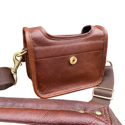 BLIXEN kleine Trainings- & Patronentasche aus Cashmere Grain Leder