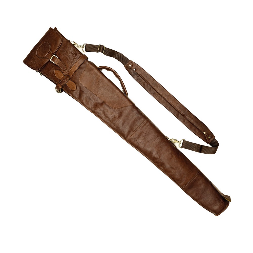 Flintenfutteral Schrotflinte aus Cashmere Grain Leder
