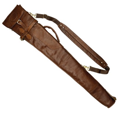 Flintenfutteral Schrotflinte aus Cashmere Grain Leder