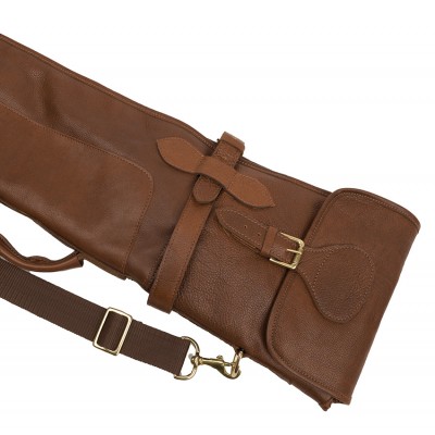 Flintenfutteral Schrotflinte aus Cashmere Grain Leder