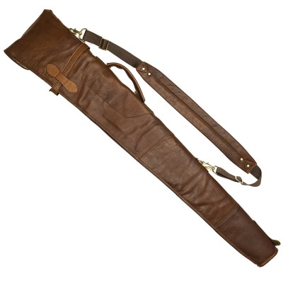 Flintenfutteral Schrotflinte aus Cashmere Grain Leder