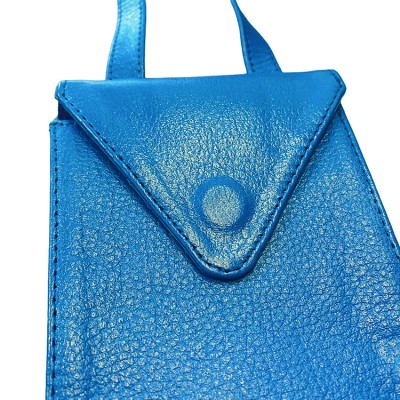 CITYWALK mobiltaske, blå læder, dansk design