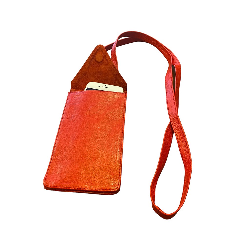 Citywalk Mobil-Tasche, Rotes Leder, dänisches Design