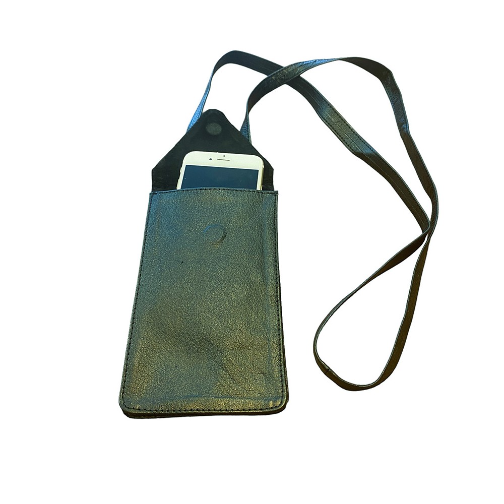 Citywalk mobile bag, green leather, danish design