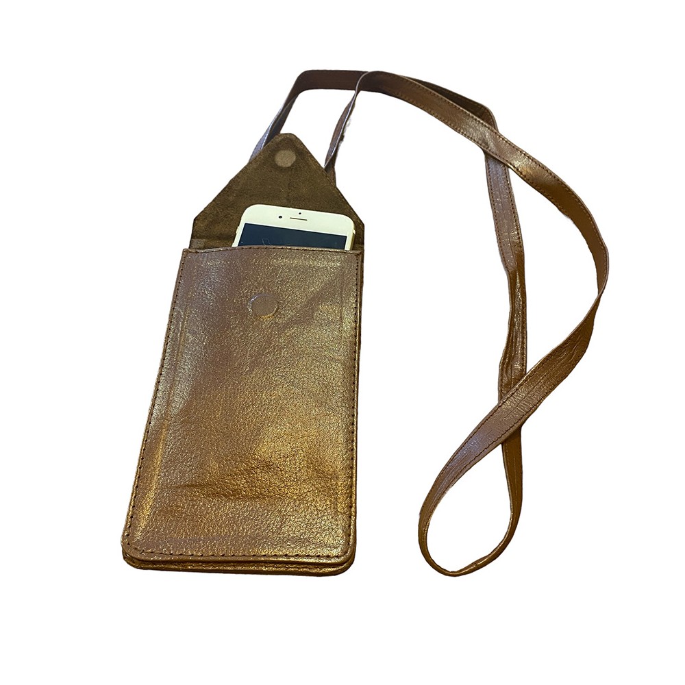CITYWALK mobiltaske, mørkebrun læder, dansk design