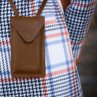 Citywalk Mobil-Tasche, Dunkelbraunes Leder, dänisches Design