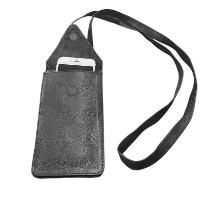 Citywalk Mobil-Tasche, Schwarzes Leder, dänisches Design