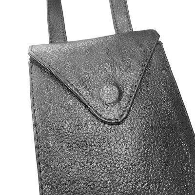 Citywalk Mobil-Tasche, Schwarzes Leder, dänisches Design