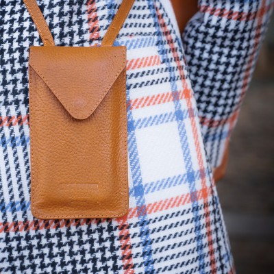 Citywalk Mobil-Tasche, Orange Leder, dänisches Design