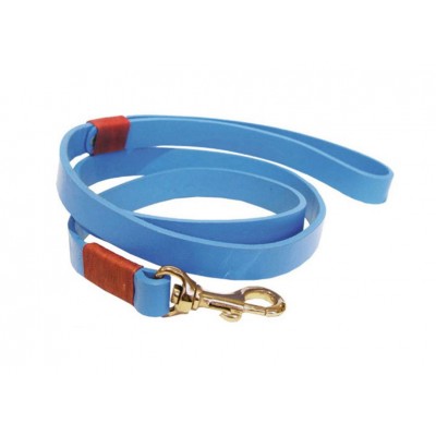 'SMILE AT ME' dog collar lightblue/red, danish design
