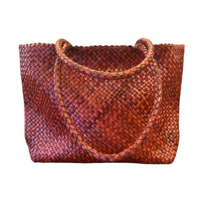 INDIA shopper, kastanje læder, dansk design