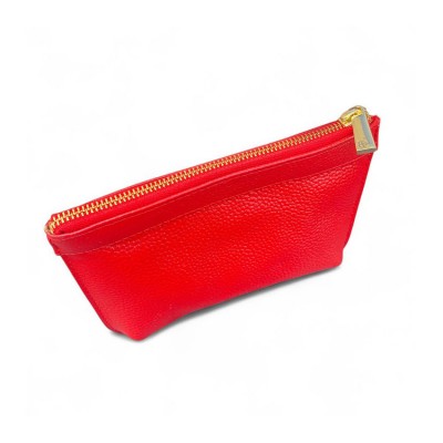 Hilton Clutch, rotes Cashmere Grain Leder