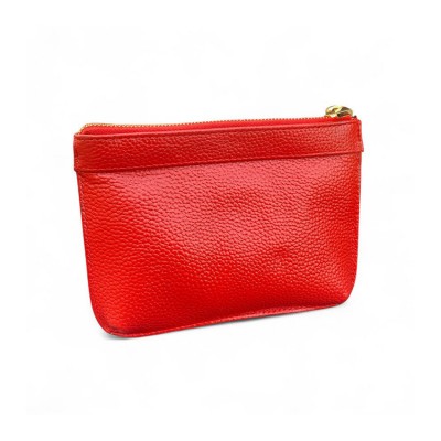 Hilton Clutch, rotes Cashmere Grain Leder