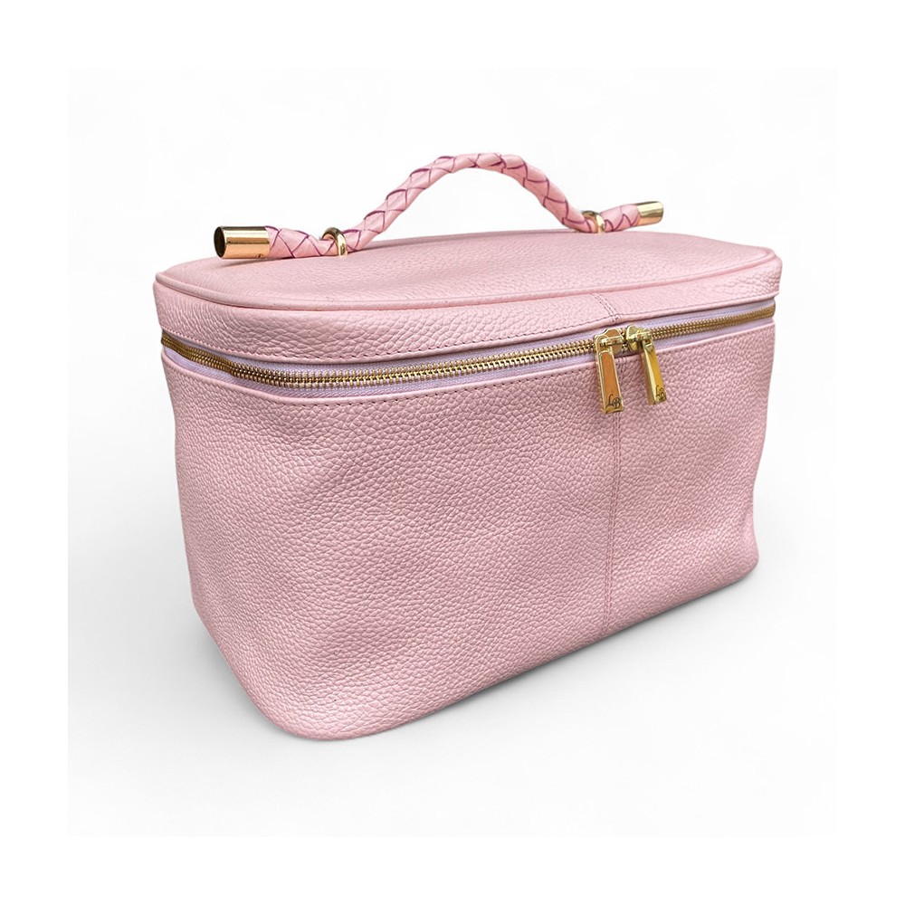 Hilton Beautyboks, lyserød Cashmere Grain læder