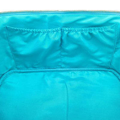 Hilton Toilettentasche, türkis Cashmere Grain Leder