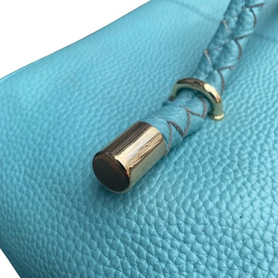 Hilton Toilettaske, turkis Cashmere Grain læder