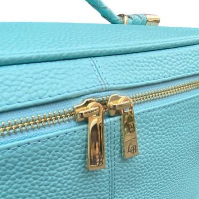 Hilton Beautyboks, türkis Cashmere Grain Leder