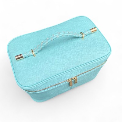 Hilton Beautyboks, türkis Cashmere Grain Leder