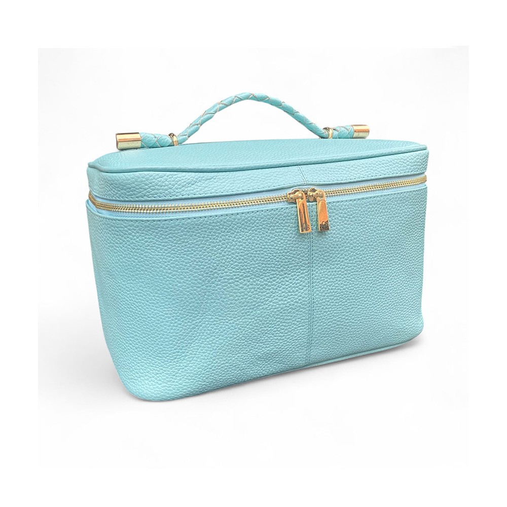 Hilton Beautyboks, türkis Cashmere Grain Leder