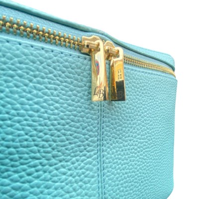 Hilton Beautyboks, türkis Cashmere Grain Leder