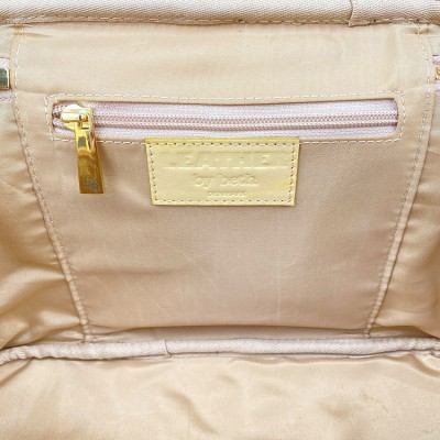 Hilton Toilettaske, créme Cashmere Grain læder