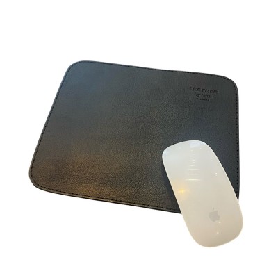 Mousepad aus schwarzem Naturleder - Dänisches Design