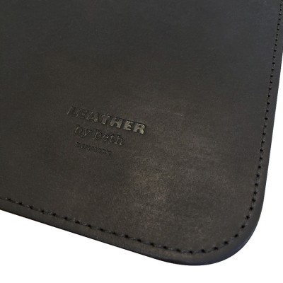 Leather placemats, black, danish design
