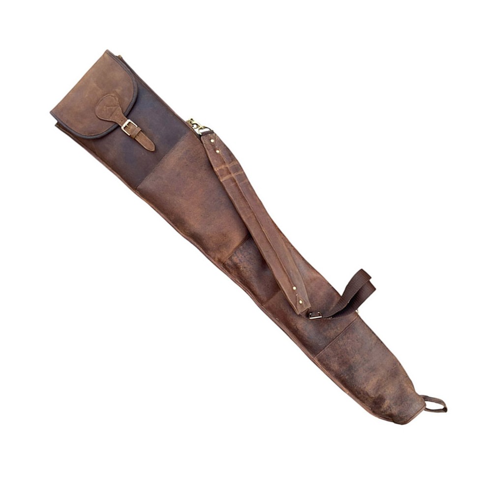 Blixen double shotgun slip in Crazy Horse leather