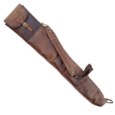 Blixen double shotgun slip in Crazy Horse leather