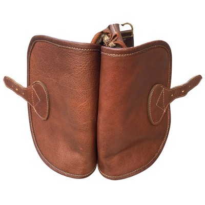 Doppeltes Flintenfutteral Schrotflinte aus Cashmere Grain Leder
