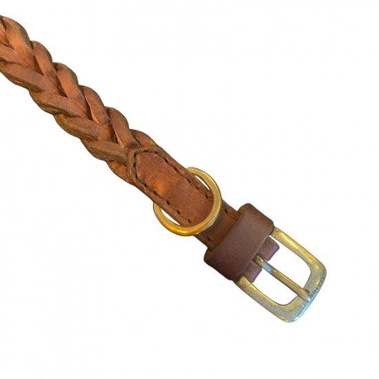 HUBERTUS dog collar cognac,...