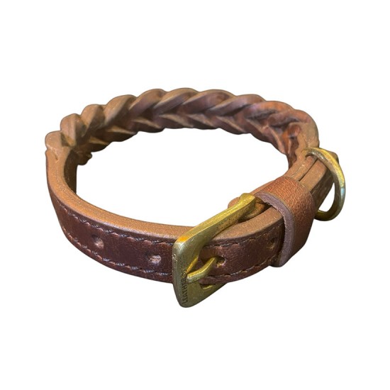 HUBERTUS dog collar cognac,...