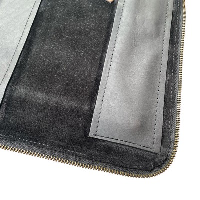 Messertasche, Schwarzes Leder, dänisches Design