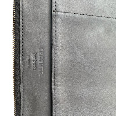 Messertasche, Schwarzes Leder, dänisches Design