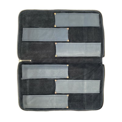 Messertasche, Schwarzes Leder, dänisches Design