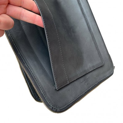Messertasche, Schwarzes Leder, dänisches Design