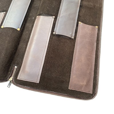 Knivcover, cognac læder, dansk design