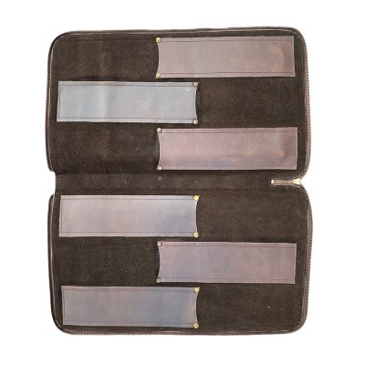 Knivcover, cognac læder, dansk design